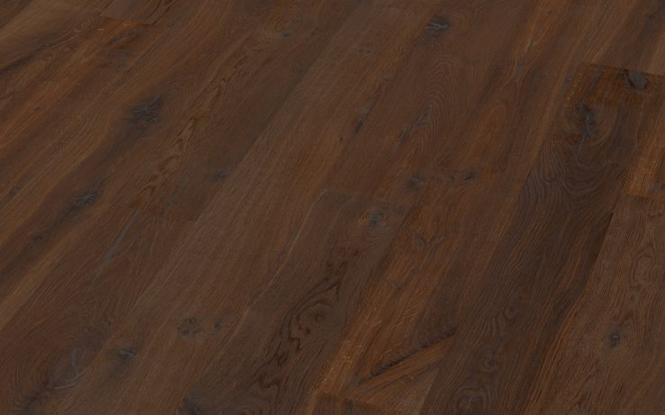 Preview: T&W - Boston - Eiche Darkbrown Astig gebürstet dunkel geräuchertgeölt - 2,87m²/VPE - 51LHÖSCL15 EI57